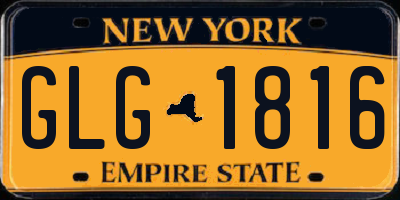 NY license plate GLG1816