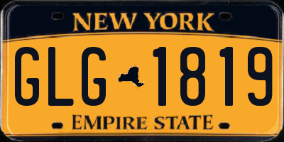 NY license plate GLG1819