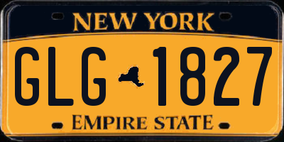 NY license plate GLG1827