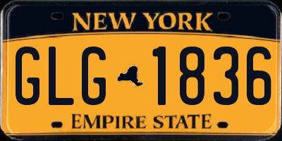 NY license plate GLG1836