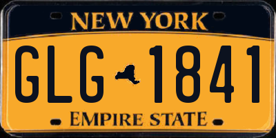 NY license plate GLG1841