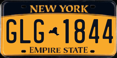 NY license plate GLG1844