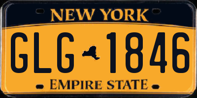 NY license plate GLG1846