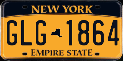 NY license plate GLG1864