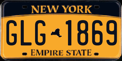 NY license plate GLG1869