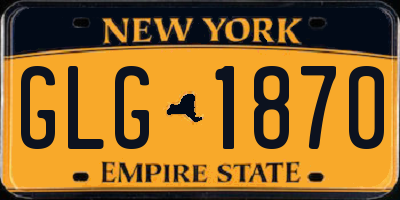 NY license plate GLG1870