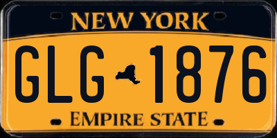 NY license plate GLG1876