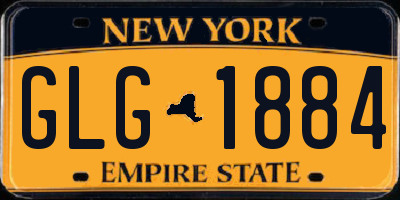 NY license plate GLG1884