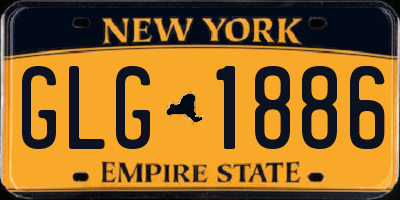 NY license plate GLG1886