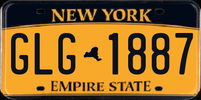 NY license plate GLG1887