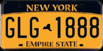 NY license plate GLG1888