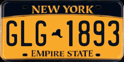 NY license plate GLG1893