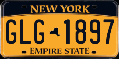 NY license plate GLG1897