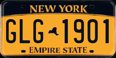 NY license plate GLG1901