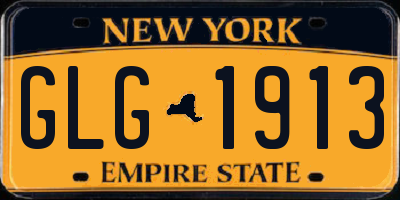 NY license plate GLG1913