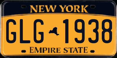 NY license plate GLG1938