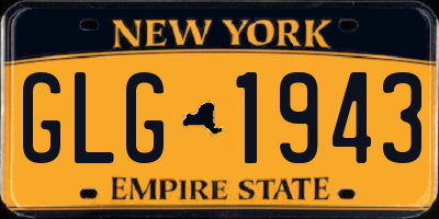 NY license plate GLG1943