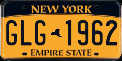 NY license plate GLG1962