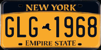 NY license plate GLG1968