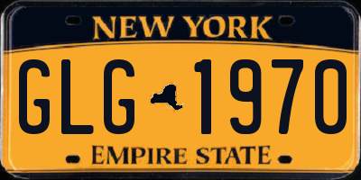 NY license plate GLG1970