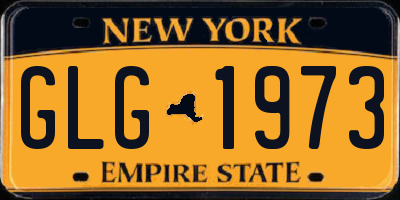 NY license plate GLG1973