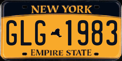 NY license plate GLG1983