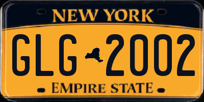NY license plate GLG2002