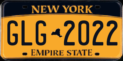 NY license plate GLG2022