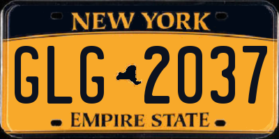 NY license plate GLG2037
