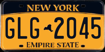 NY license plate GLG2045