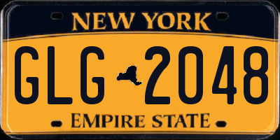 NY license plate GLG2048