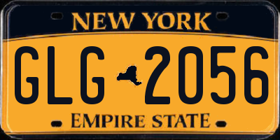 NY license plate GLG2056