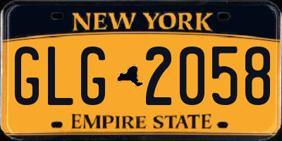 NY license plate GLG2058