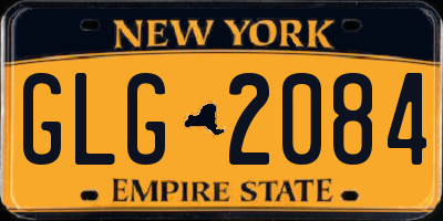 NY license plate GLG2084