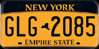 NY license plate GLG2085