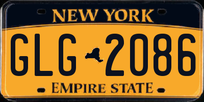NY license plate GLG2086
