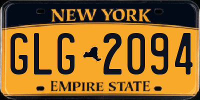 NY license plate GLG2094