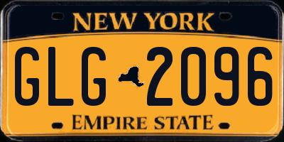 NY license plate GLG2096