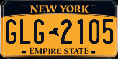 NY license plate GLG2105