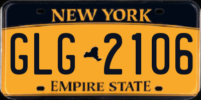 NY license plate GLG2106