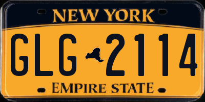 NY license plate GLG2114