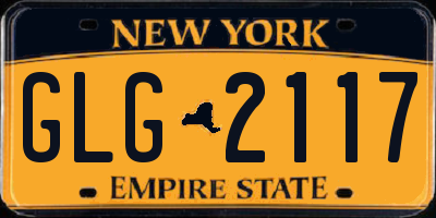 NY license plate GLG2117