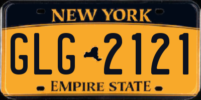 NY license plate GLG2121