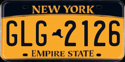 NY license plate GLG2126