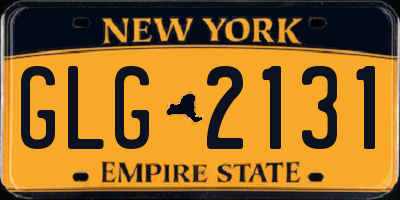NY license plate GLG2131
