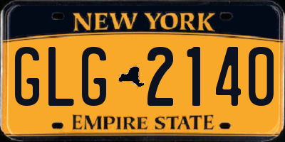 NY license plate GLG2140