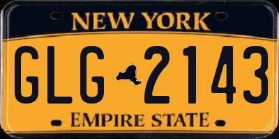NY license plate GLG2143