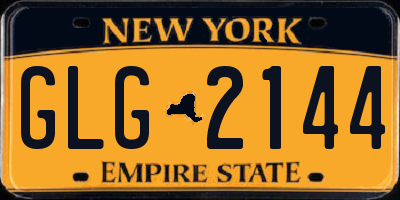 NY license plate GLG2144