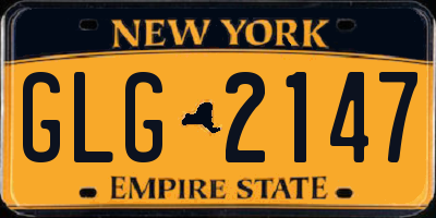 NY license plate GLG2147
