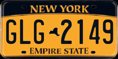 NY license plate GLG2149
